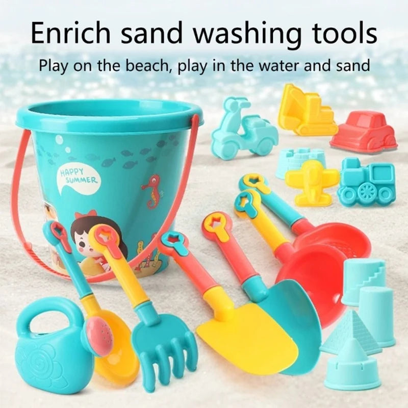 Kit Jouets de Plage Enfants – Seau, Arrosoir, Pelles & Moules – Jeux de Sable & d’Eau d’Été