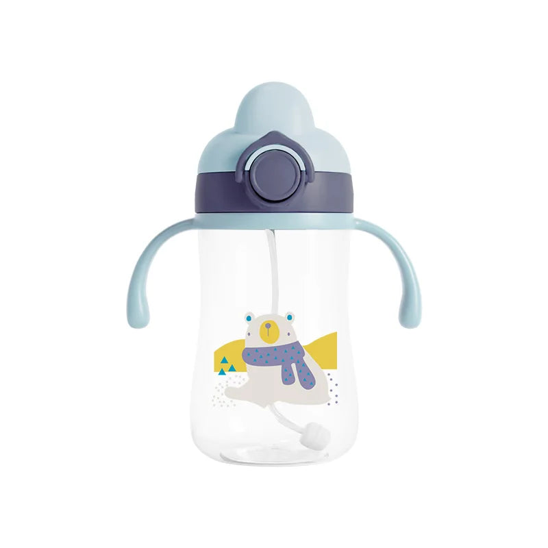 Gourde d’apprentissage 300 ml pour bébé avec paille – Sans BPA