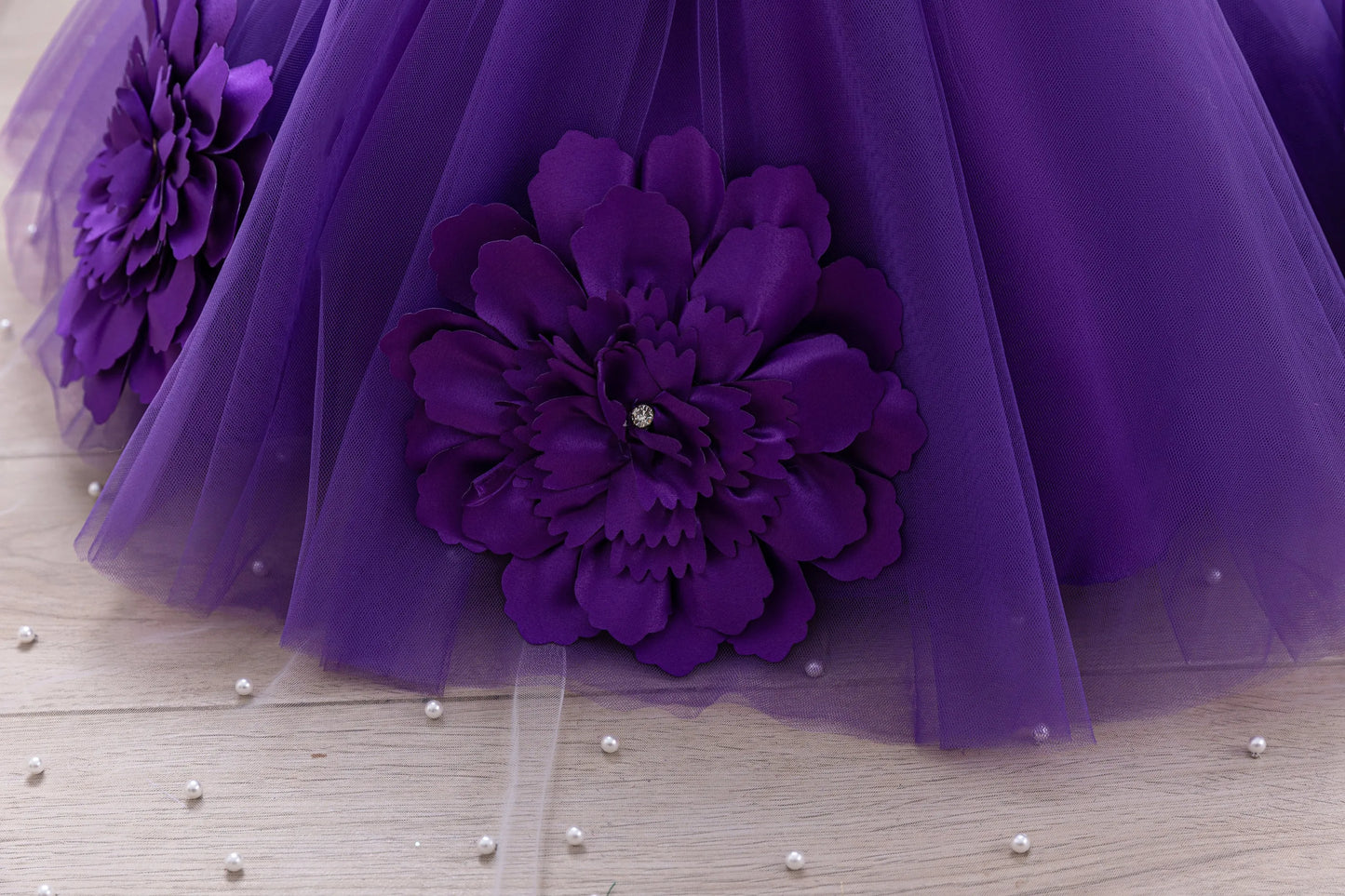 robe à fleur 3D violet